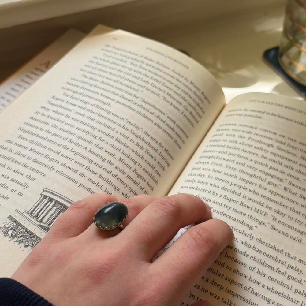 Black onyx ring with a vintage vibe